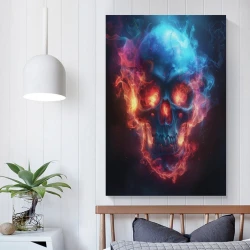 Calavera Pintura en lienzo sin marco, impresiones de pósters arte pared para decoración hogar dormitorio oficina
