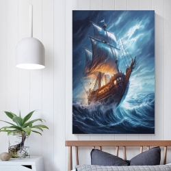 Voilier Peinture sur toile sans cadre, impressions posters art mural pour déco maison chambre bureau