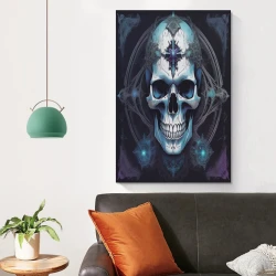 Crâne Peinture sur toile sans cadre, impressions posters art mural pour déco maison chambre bureau