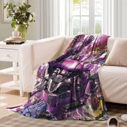Transformers Shockwave Plaid en Polaire Imprimé 3D Couverture Douce Confortable pour Canapé Lit Bureau