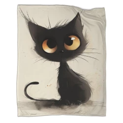 Persian Gatto Coperta in Pile Stampata 3D Morbida e Confortevole per Divano Letto Ufficio