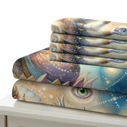 Bouddha Housse de Couette Imprimée 3D Douce 3 Pièces Literie Garçons Filles