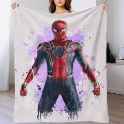 Avengers Spider-Man Plaid en Polaire Imprimé 3D Couverture Douce Confortable pour Canapé Lit Bureau