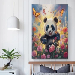 Panda Peinture sur toile sans cadre, impressions posters art mural pour déco maison chambre bureau