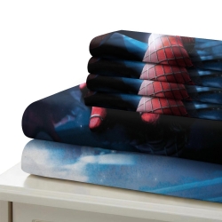 Avengers Spider Man Housse de Couette Imprimée 3D Douce 3 Pièces Literie Garçons Filles