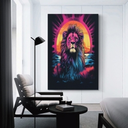 Lion Peinture sur toile sans cadre, impressions posters art mural pour déco maison chambre bureau