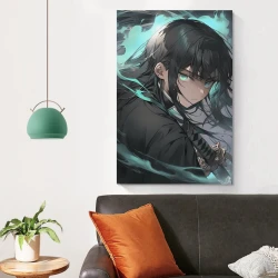 Tueur de démons: Demon Slayer Peinture sur toile sans cadre, impressions posters art mural pour déco maison chambre bureau