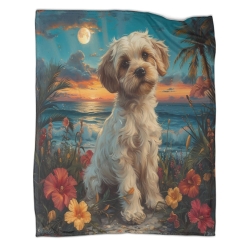 Havana Chien Plaid en Polaire Imprimé 3D Couverture Douce Confortable pour Canapé Lit Bureau