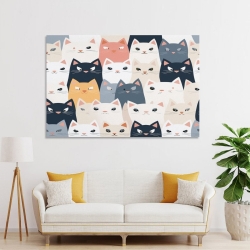 Katze Unrahmtes Leinwandbild, Wandkunst-Poster-Drucke für Zuhause, Schlafzimmer, Büro Dekoration