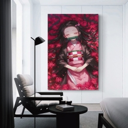 Tueur de démons: Demon Slayer Peinture sur toile sans cadre, impressions posters art mural pour déco maison chambre bureau