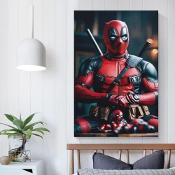 Marvel Deadpool Peinture sur toile sans cadre, impressions posters art mural pour déco maison chambre bureau
