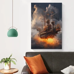 Voilier Peinture sur toile sans cadre, impressions posters art mural pour déco maison chambre bureau