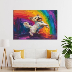 Yorkshire Terrier Peinture sur toile sans cadre, impressions posters art mural pour déco maison chambre bureau