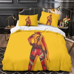 Deadpool Marvel Funda Nórdica Impresa en 3D Suave 3 Piezas Ropa de Cama para Niños Niñas