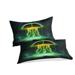 Méduse Housse de Couette Imprimée 3D Douce 3 Pièces Literie Garçons Filles