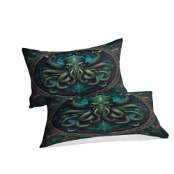 Mythe de l'horreur Cthulhu Housse de Couette Imprimée 3D Douce 3 Pièces Literie Garçons Filles