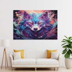 Loup Peinture sur toile sans cadre, impressions posters art mural pour déco maison chambre bureau
