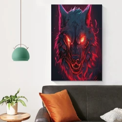 Loup Peinture sur toile sans cadre, impressions posters art mural pour déco maison chambre bureau