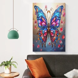 Mariposa Pintura en lienzo sin marco, impresiones de pósters arte pared para decoración hogar dormitorio oficina