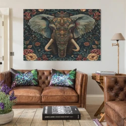 Éléphant Peinture sur toile sans cadre, impressions posters art mural pour déco maison chambre bureau