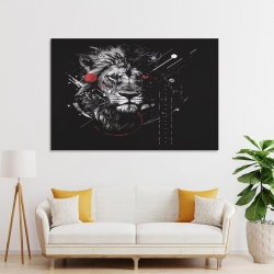 Lion Peinture sur toile sans cadre, impressions posters art mural pour déco maison chambre bureau