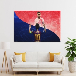 Lionel Messi Peinture sur toile sans cadre, impressions posters art mural pour déco maison chambre bureau