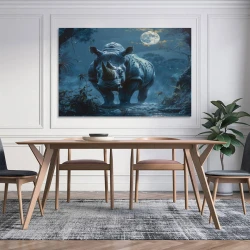 Nashorn Unrahmtes Leinwandbild, Wandkunst-Poster-Drucke für Zuhause, Schlafzimmer, Büro Dekoration