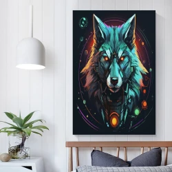 Loup Peinture sur toile sans cadre, impressions posters art mural pour déco maison chambre bureau