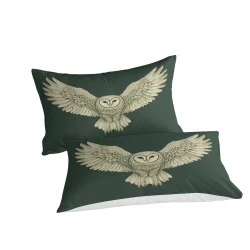 Hibou Housse de Couette Imprimée 3D Douce 3 Pièces Literie Garçons Filles