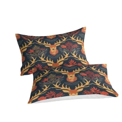 Renne Housse de Couette Imprimée 3D Douce 3 Pièces Literie Garçons Filles