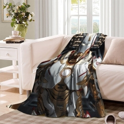 Avengers Iron Man 3D Gedruckte Fleece-Decke Weiche Gemütliche Decke für Sofa Bett Büro