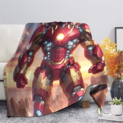 Avengers Iron Man Manta de Forro Polar Impresa en 3D Suave y Acogedora para Sofá Cama Oficina