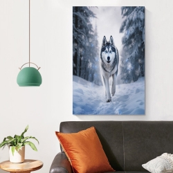 Husky Peinture sur toile sans cadre, impressions posters art mural pour déco maison chambre bureau