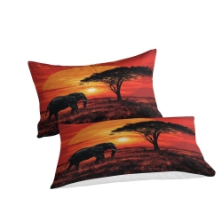 Éléphant Housse de Couette Imprimée 3D Douce 3 Pièces Literie Garçons Filles
