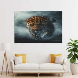 Léopard Peinture sur toile sans cadre, impressions posters art mural pour déco maison chambre bureau