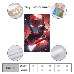 Avengers Iron Man Unrahmtes Leinwandbild, Wandkunst-Poster-Drucke für Zuhause, Schlafzimmer, Büro Dekoration