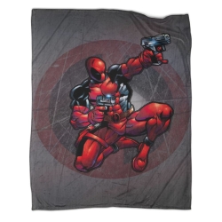 Marvel Deadpool Plaid en Polaire Imprimé 3D Couverture Douce Confortable pour Canapé Lit Bureau