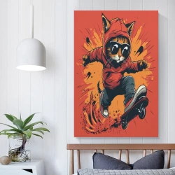 Gato Pintura en lienzo sin marco, impresiones de pósters arte pared para decoración hogar dormitorio oficina