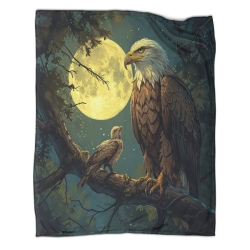Aigle Plaid en Polaire Imprimé 3D Couverture Douce Confortable pour Canapé Lit Bureau