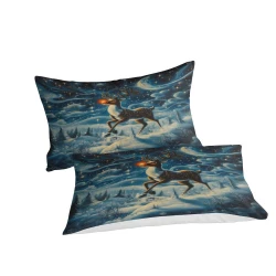 Renne Housse de Couette Imprimée 3D Douce 3 Pièces Literie Garçons Filles