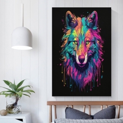 Loup Peinture sur toile sans cadre, impressions posters art mural pour déco maison chambre bureau