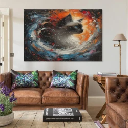 Katze Unrahmtes Leinwandbild, Wandkunst-Poster-Drucke für Zuhause, Schlafzimmer, Büro Dekoration