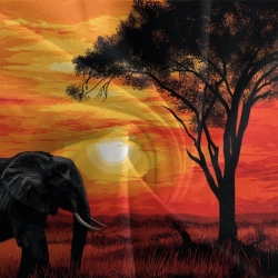 Éléphant Housse de Couette Imprimée 3D Douce 3 Pièces Literie Garçons Filles