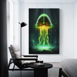 Méduse Peinture sur toile sans cadre, impressions posters art mural pour déco maison chambre bureau