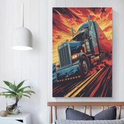 Gros camion Peinture sur toile sans cadre, impressions posters art mural pour déco maison chambre bureau