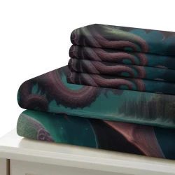 Mythe de l'horreur Cthulhu Housse de Couette Imprimée 3D Douce 3 Pièces Literie Garçons Filles