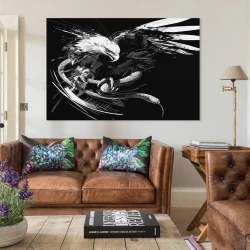 Aigle Peinture sur toile sans cadre, impressions posters art mural pour déco maison chambre bureau