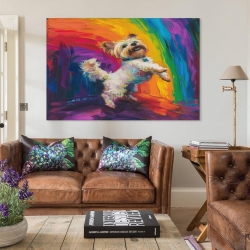 Yorkshire Terrier Peinture sur toile sans cadre, impressions posters art mural pour déco maison chambre bureau