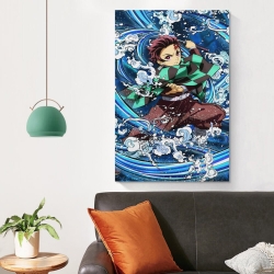 Tueur de démons: Demon Slayer Peinture sur toile sans cadre, impressions posters art mural pour déco maison chambre bureau