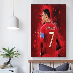 Cristiano Ronaldo Peinture sur toile sans cadre, impressions posters art mural pour déco maison chambre bureau